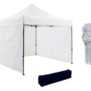 Gazebo Plegable  3x3m Con 4 Paredes Blanco