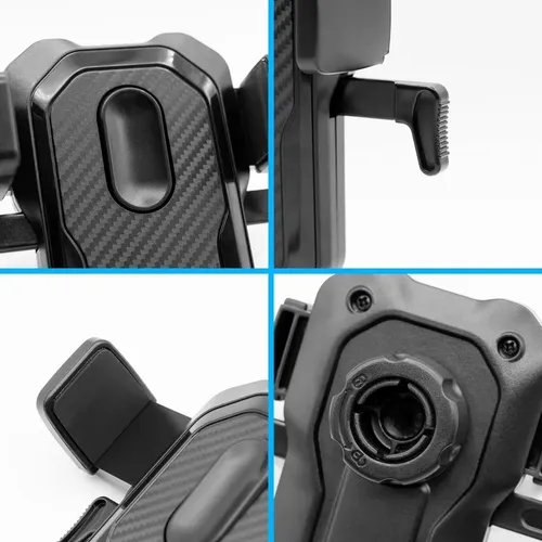 Soporte Celular Auto Sopapa Silicona Rotación 360° Iael Universal Negro