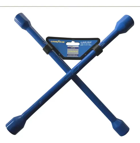 Juego Bulones Antirrobo + Llave Cruz 4 Bocas Goodyear