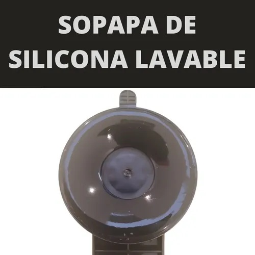 Soporte Celular Auto Sopapa Silicona Rotación 360° Iael Universal Negro