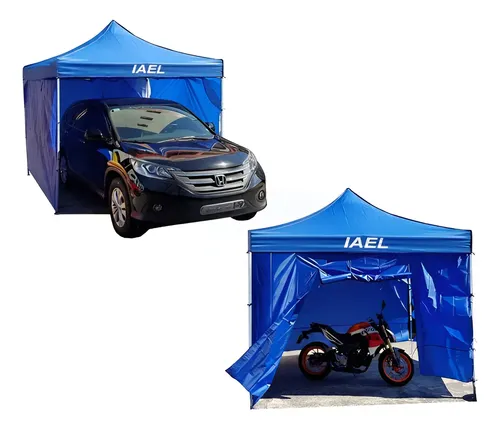 Gazebo Plegable 3x3m Con 4 Paredes