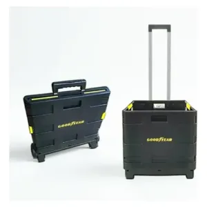 Carro Plegable Goodyear Porta Objetos Plastico Multiuso Negro